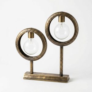 แจกันทองเหลืองทำมือขนาด 24 ซม. แบบโบราณ สองห่วง ทรง Jugnu สำหรับเพาะพันธุ์ต้นไม้ ของขวัญตกแต่งบ้าน โรงแรม และงานแต่งงาน - Product Image 3