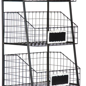 Spacious Eco-friendly Vintage Geometric Metal <b>Wire</b> <b>Storage</b> <b>Basket</b> Heavy Duty Home Organization Bin - Product Image 4