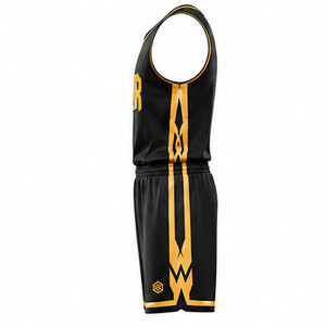 Ensemble d'uniformes de basketball personnalisés haut de gamme avec tissu respirant anti-humidité, graphismes d'équipe sublimés, design athlétique ajusté - Product Image 3