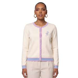 Cardigan brodé Jack and Jill pour femme, pull en maille neutre, boutonné devant, élégant, doux, stylé, décontracté, pièce à superposer - Product Image 5
