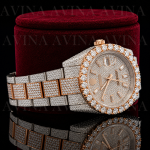 Reloj Mecánico de Lujo Personalizado Unisex con Moissanita, Correa de Acero Inoxidable de 20 mm, Esfera de Cristal, Analógico, Vintage, de Moda, Edición Limitada - Product Image 4