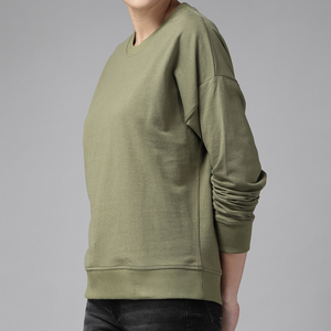 Sweat-shirts pour femmes à manches longues, coupe ajustée, design personnalisé, logo sur le devant, 100% coton molletonné, séchage rapide, écologiques, avec poches - Product Image 4