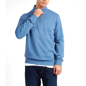 Sweat-shirts à col zippé pour hommes sur mesure, fabriqués avec un tissu 100% coton de haute qualité pour les acheteurs en gros - Product Image 3