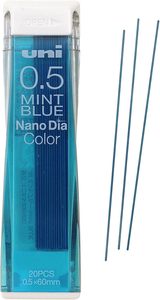 Pour crayon mécanique Nano Dia Blue, mine de 0,5 mm |   Crayons de couleur |   20 fils/boîte |   Infusé de nano-diamants |   Fabriqué au Japon - Product Image 4