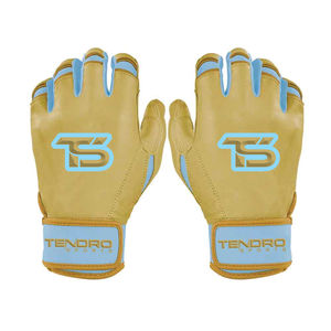 Guantes de Bateo Profesionales de Cuero Ligero de Alta Calidad 2026, Personalizables, Azules, Acolchados, con Tejido de Microfibra y Cierre de Gancho y Bucle - Product Image 6