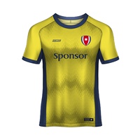 Maillot de football authentique personnalisé de haute qualité, respirant, imprimé par sublimation, 100% polyester, séchage rapide, léger, demi-maillot