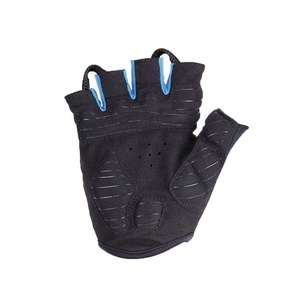 <b>Half</b> Finger Cycling Gloves Unisex Summer Polyester Anti <b>Slip</b> Hook Loop Closure Blue Black White - Product Image 3