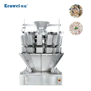 Professional High Accuracy 14 Heads Weigher Screw Feeding Beef Chicken Packaging Machine Weighing And Packing Machine