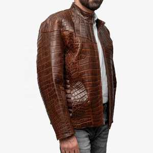 High Quality ODM OEM Customized <b>Men's</b> Embossed Genuine Leather Canvas <b>Jacket</b> Handmade Waterproof Breathable Anti-Bacterial - Product Image 2