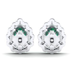 REYES New Design 925 Sterling Silver Moissanite Screw Back <b>Stud</b> Earrings For Women Pear Cut 1.5 Carat <b>Emerald</b> Gemstone Jewelry - Product Image 4