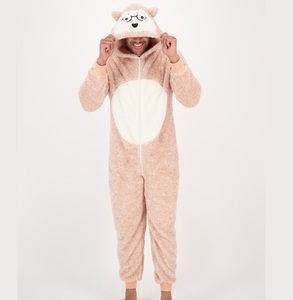 Pyjama combinaison polaire d'hiver de luxe pour homme, style dessin animé à capuche, vêtement de nuit long avec pieds intégrés pour la maison - Product Image 3