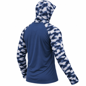 Wholesale Men Fishing <b>Hoodie</b> <b>UV</b> <b>Protection</b> Long Sleeve Construction Work Wear Shirt Integrated Face Gaiter Custom Mens <b>UV</b> <b>Hoodie</b> - Product Image 6