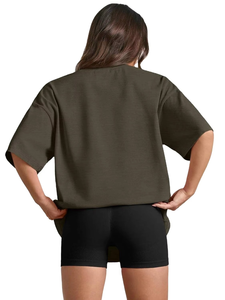 Camiseta Extra Grande de Algodón Ecológico para Mujer, Diseño Largo y Ajustado con Logotipo Personalizado, Estilo Casual para Verano - Product Image 2