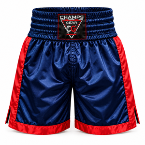 Shorts de boxe en satin avec logo personnalisé pour hommes, shorts de combat Muay Thai et Kickboxing, fabricant en gros - Product Image 6