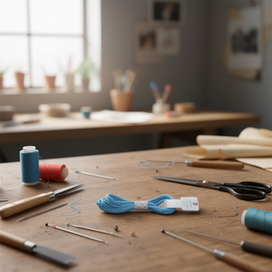 Cordón Trenzado Azul de 5mm x 4m para Manualidades - Product Image 2