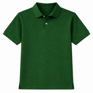 Polo de Algodón Verde Oliva para Hombre, Manga Corta, Cuello con Botones, Uso Diario Informal, Transpirable, Tejido de Punto, OEM, ODM, Venta al Por Mayor - Product Image 3