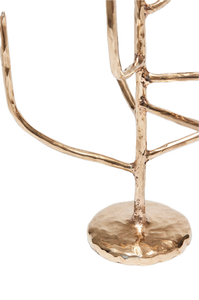 Candélabre en laiton fait main en forme de branche d'arbre, 9 bras, finition dorée, porte-bougie conique, résistant à la chaleur, centre de table de Noël WB Inc - Product Image 6