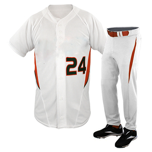 <b>Button</b> Down Closure Sports Baseball Jersey Shirts & Pants Sets Highest Demanding Sporty Style Baseball Softball Sports Uniforms - Product Image 1
