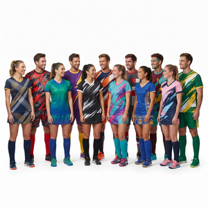 Ensemble d'uniformes de hockey sur gazon personnalisés pour femmes, hommes et jeunes – Maillot et short en polyester respirant avec sublimation personnalisée - Product Image 5