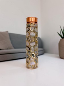 Royal <b>Mosaic</b> Water Bottle from Indian exports international. (Certified pure copper) - Product Image 1