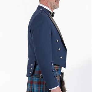 Veste de kilt Prince Charlie en laine orange pour homme écossais, modèle 2026, la plus vendue, avec gilet, veste de mariage, OEM ODM - Product Image 4