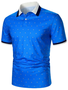 Polo de Manga Corta para Hombre, Transpirable, de Punto, Informal, con Estampado de Golf, Corte Regular, para Verano - Product Image 6