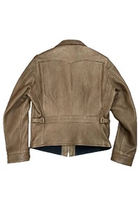 <b>Mens</b> Waxed Motorcycle <b>Leather</b> <b>Jacket</b> - Product Image 1