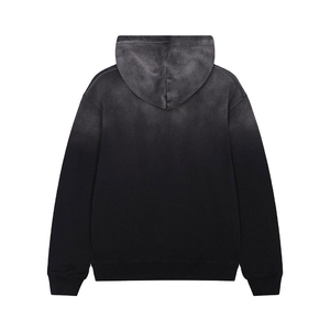 Sweat à capuche pour homme, coupe oversize, délavé à l'acide, brodé, 100% coton French Terry, avec poche, coupe classique, style hiver - Product Image 2