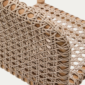 Chaise de salle à manger en teck massif pour jardin extérieur, utilisation en terrasse et en hôtel, teck pour meubles d'intérieur ou d'extérieur avec rotin - Rivoli - Product Image 6