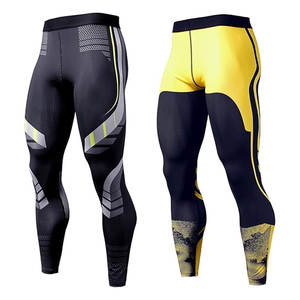 Pantalones de compresión personalizados para hombre de la mejor calidad y el mejor material, leggings deportivos con tu logotipo y texto. - Product Image 6