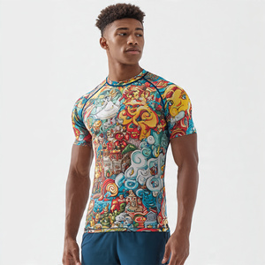 Full Sleeve <b>Base</b>-<b>layer</b> Compression Shirts Workout Fitness Wear Athletic Rash Guard Tops <b>Men</b> 100% Polyester Spandex Breathable - Product Image 3