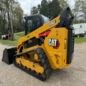 Chargeuse compacte sur chenilles CAT 299D3 fiable avec balayeuse de voirie, cabine ROPS, machine pour l'aménagement paysager et l'entretien routier - Product Image 6