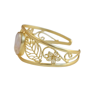 Brazalete de Perlas de Agua Dulce Hechas a Mano con Engaste de Oro de 14K, Diseño de Constelaciones Bohemias, Regalo para Mujer - Product Image 2