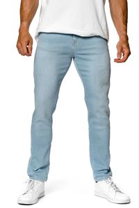 Jeans en denim pour hommes à haute élasticité, tissu extensible, coupe classique, pantalon décontracté, vente en gros pour un usage quotidien avec logo personnalisé - Product Image 5