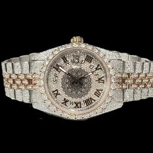 Splendid Diamond <b>Watch</b> Men Analog Quartz Luxury <b>Case</b> Roman Numeral Deployment Clasp 28mm Sapphire Crystal ETA Movement 10m Water - Product Image 1