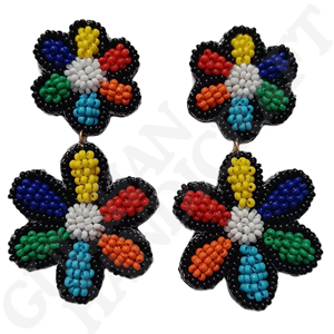 Joyería Artesanal Personalizada de Algodón con Cuentas Clásicas de Cara Sonriente de Colores, Estilo Vacacional Transfronterizo, Ligera, Multiusos - Product Image 2