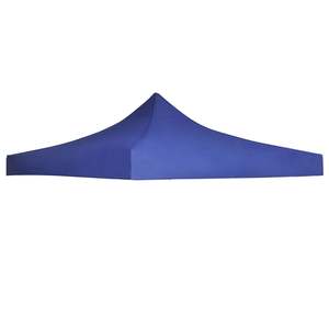 Tente de mariage et de fête bleue 9,8'x9,8' avec un design de toit élégant - Product Image 1