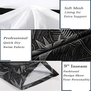 Shorts de bain respirants pour hommes, extensibles dans quatre directions, antibactériens, design par sublimation, 100% polyester, vêtements de plage d'été - Product Image 4