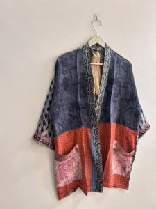 Robe kimono en soie Sari pour femme, tenue d'été douce et confortable pour la nuit - Product Image 2
