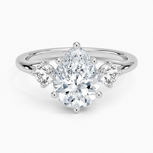 Anillo BOJ 0122 con Corte Pera, Plata 925, Anillo Solitario de Lujo con Engaste de Puntas Flotantes, Diamante de 2ct, Color D, VVS1, Moissanita, Certificado GRA, en Oferta - Product Image 1