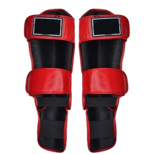 Protège-tibias en cuir de haute qualité pour Muay Thai et Kick Boxing, impression de logo personnalisée, protection professionnelle, léger et pliable - Product Image 4
