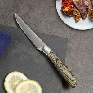 Cuchillo de Camping de Acero Inoxidable con Hoja Recta y Mango de Madera, Grado Industrial, Ecológico, Hecho en Pakistán, con Funda de Cuero, OEM, 1 Año de Garantía - Product Image 2