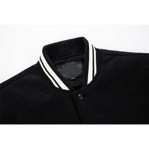 Stonefield Manufacturing Geometric Patchwork Stand Collar Varsity <b>Jacket</b>-100% Wool Hooded <b>Waterproof</b> Streetwear <b>Winter</b> Outerwear - Product Image 2