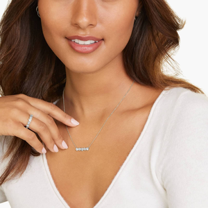 Collar de Cadena Fina de Plata de Ley 925 con Diamantes Moissanite, Joyería Elegante y Minimalista para Mujer, Regalo de Moda - Product Image 4