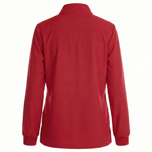 Blouse de travail médicale professionnelle à manches longues, design personnalisé, col montant, poignets côtelés, vente en gros - Product Image 3