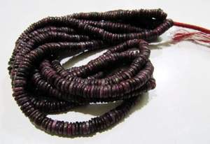 Perles en rubis naturel véritable de 6 mm, forme de pneu, lisses et simples, brin de 8 pouces de long - Product Image 2