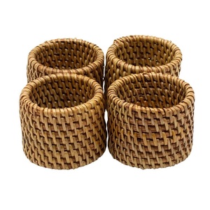 Servilleteros duraderos de ratán Natural respetuosos con el medio ambiente, accesorios de cocina clásicos para cenas, existencias sostenibles - Product Image 4