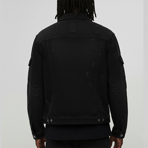Custom Printed <b>Denim</b> Jacket Unisex Oversized Streetwear Vintage Jean <b>Coat</b> OEM ODM Factory Direct Sale - Product Image 3