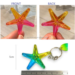 Porte-clés personnalisé 3D - Breloques de sac en forme d'étoile de mer, porte-clés souvenir - Product Image 5