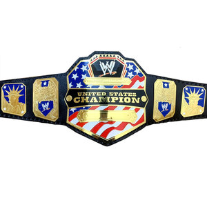 Cinturón de Campeonato de Peso Pesado de Estados Unidos, Hebilla de Aleación de 2 mm, Piel de Vaca, Talla Adulto - Product Image 1